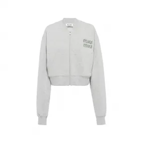 缪缪/Miu Miu 灰色 刺绣棉质运动衫 MJL909-12IP-F0031