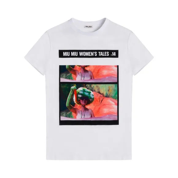 缪缪/Miu Miu Miu Miu Tales 平纹针织T恤 MJN062_1QD2_F0009