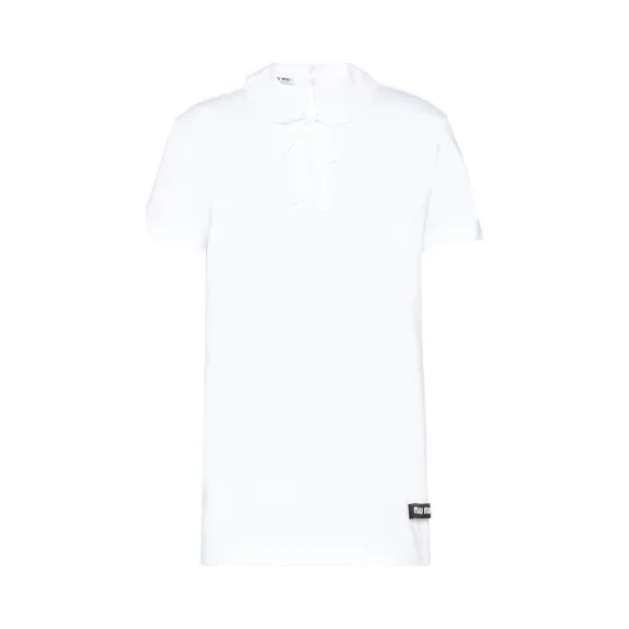 缪缪/Miu Miu 平纹针织有领T 恤 MJN138_1M76_F0009