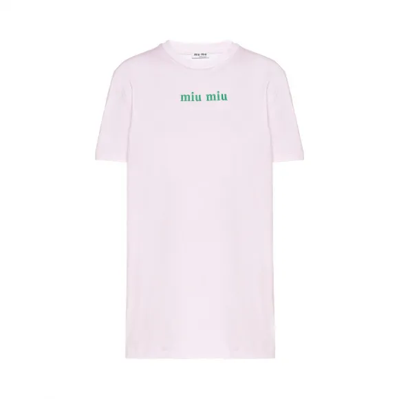 缪缪/Miu Miu 平纹针织T 恤 MJN154_1VRP_F0028