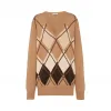 缪缪/Miu Miu 菱格纹驼绒针织衫 MML237_1Q34_F0040