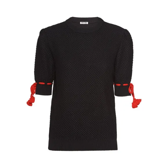 缪缪/Miu Miu 刺绣装饰初剪羊毛套衫 MML260_1VNT_F0002