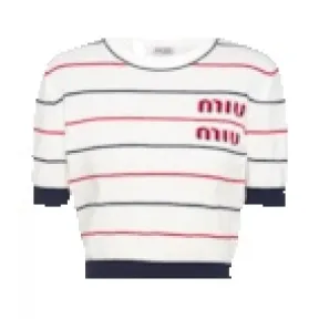 缪缪/Miu Miu 短袖棉质毛衣 MML563-10LS-F0009