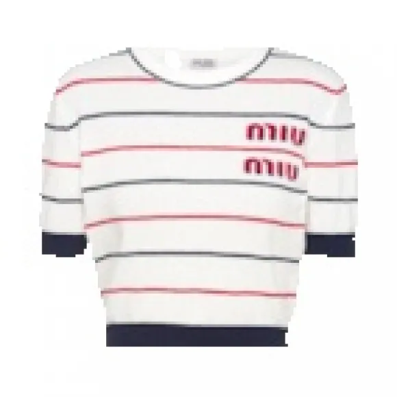 缪缪/Miu Miu 短袖棉质毛衣 MML563-10LS-F0009
