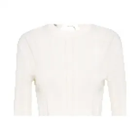 缪缪/Miu Miu 背面蝴蝶结装饰短裁丝质和棉质毛衣 MML570-10RD-F0009