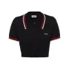 缪缪/Miu Miu 黑色 Silk Cotton Knit Polo Shirt MML642-11CF-F0002