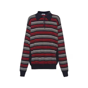 缪缪/Miu Miu 蓝色 棉质针织polo衫 MML795-1VIN-F0008