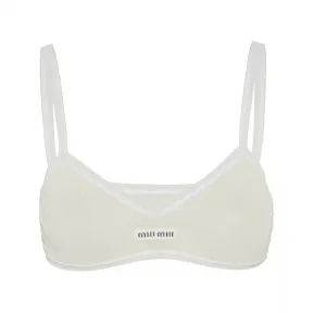 缪缪/Miu Miu 白色 尼龙文胸 MMV087-128T-F0009