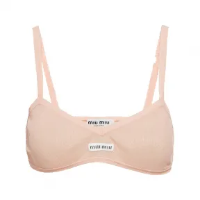 缪缪/Miu Miu 杏黄色 尼龙文胸 MMV087-128T-F0075