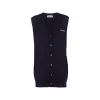 缪缪/Miu Miu 蓝色 羊毛毛衣背心 MMV088-128X-F0008