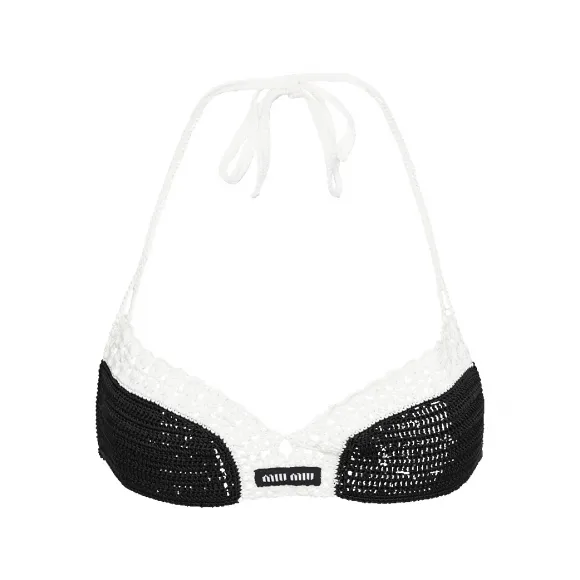 缪缪/Miu Miu 黑色 棉质针织文胸 MMV099-1U7V-F0002