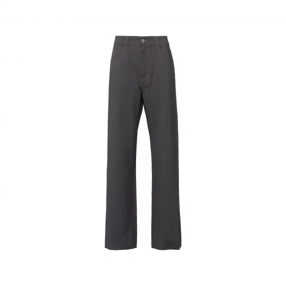 缪缪/Miu Miu 石板灰 Light Wool Pants MP1639-1XMY-F0480