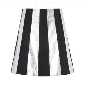 缪缪/Miu Miu 麂皮和层压软羊革半身裙 MPD577_1UVQ_F0I89