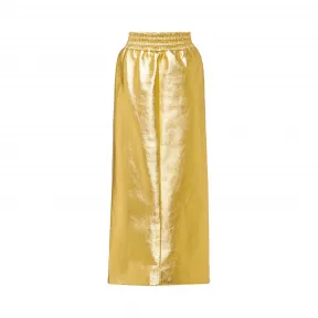 缪缪/Miu Miu 金银线织物软羊革半身裙 MPD585_AW4_F0056