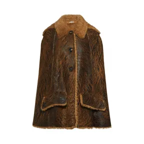 缪缪/Miu Miu 毛羊皮斗篷 MPS661_1VKS_F0003