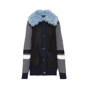 缪缪/Miu Miu 毛羊皮和针织外套 MPV684_2BN9_F0806