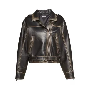 缪缪/Miu 丹宁和纤维编织帽 5HC173-P1T-F0B67