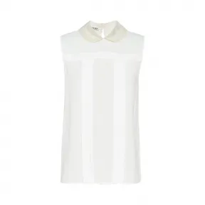 缪缪/Miu Miu Sablé 和欧亘纱蕾丝上衣 MT1488_1UT7_F0K74