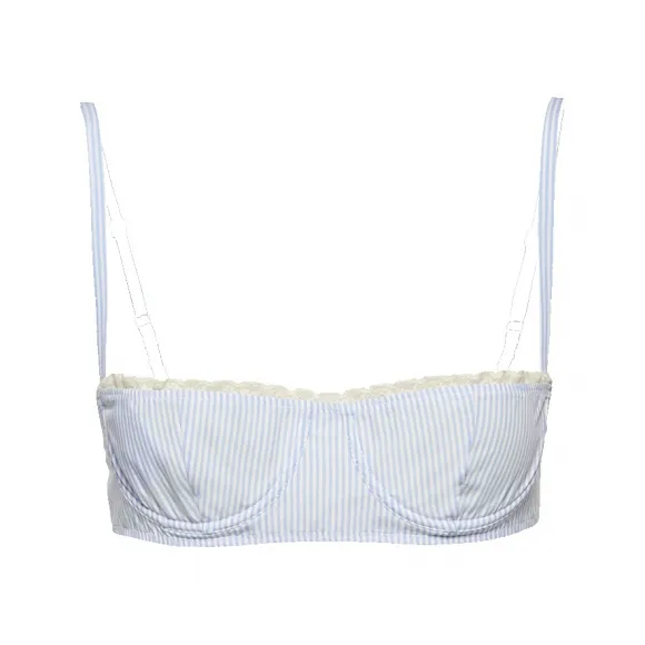 缪缪/Miu Miu 白色/浅蓝色 府绸文胸 RG9444-1VHX-F0W3B