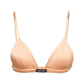 缪缪/Miu Miu 杏黄色 缎面文胸 RG9456-1254-F0075