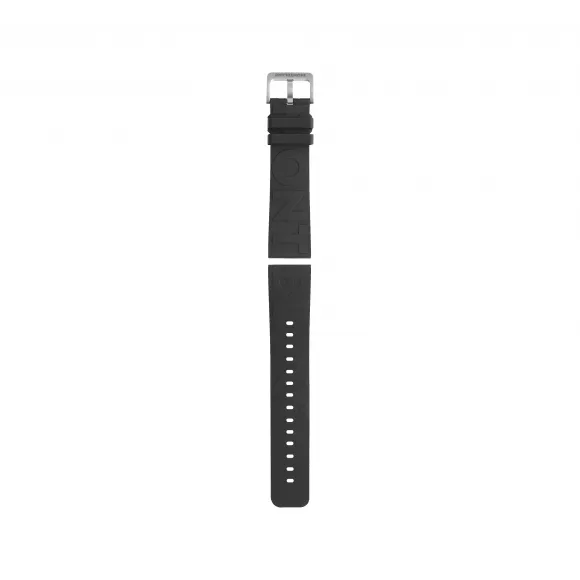 万宝龙/Montblanc MB128695-饰以品牌标识的橡胶表带