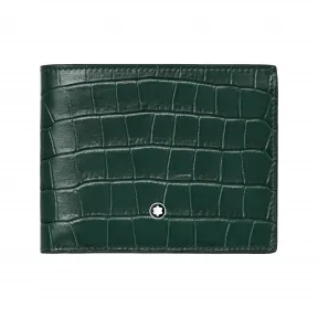 万宝龙/Montblanc 大班精选系列鳄鱼纹6卡位钱夹 英伦绿 130010 - U0130010