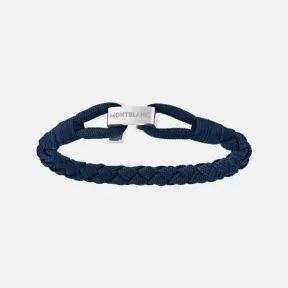 万宝龙/Montblanc Blue Wrap Me Bracelet in Nylon and Steel - Bracelets 男士 手镯 12838360