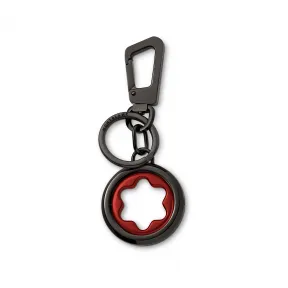 万宝龙/Montblanc MB131107-全新万宝龙大班系列六角白星品牌标识钥匙扣 黑红色