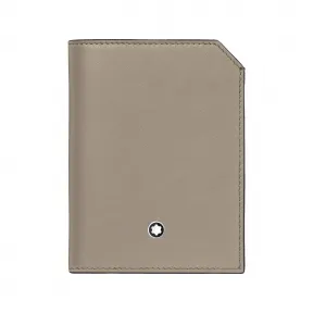 万宝龙/Montblanc MB131826-软皮系列4卡位迷你钱夹 大地灰