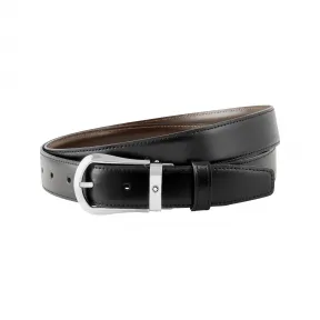 万宝龙/Montblanc 黑色/棕色双面自由剪裁商务皮带 U0118425