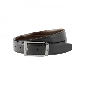 万宝龙/Montblanc 黑色/棕色双面自由剪裁商务皮带 U0118433