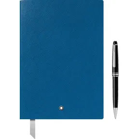 万宝龙/Montblanc 大班系列铂金圆珠笔经典款和电蓝色笔记本#146套装 U0118961