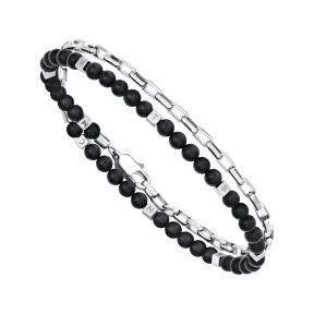 万宝龙/Montblanc Wrap Me双链缟玛瑙手环 U0126004