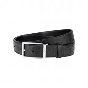 万宝龙/Montblanc 方形闪亮镀钯针式带扣皮带 U0126737