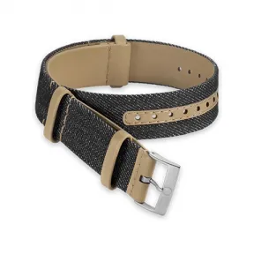 欧米茄/Omega 黑色丹宁和皮表带 - 031CWZ010933