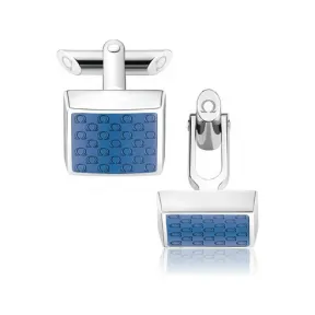 欧米茄/Omega 精钢与蓝色树脂: 袖扣 CA02ST0000205