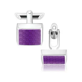 欧米茄/Omega 精钢与紫色树脂: 袖扣 CA02ST0000305