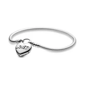 潘多拉/Pandora You Are Loved Heart Padlock Bracelet 597806
