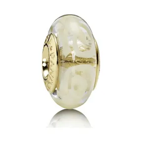 潘多拉/Pandora White Glass Spiral Charm 750509