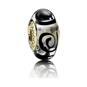 潘多拉/Pandora Black Glass Spiral Charm 750511