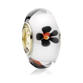 潘多拉/Pandora Black and Red Glass Cherry Blossom Charm 750513