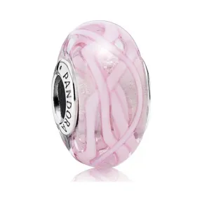 潘多拉/Pandora 炫酷彩带-粉色穆拉诺琉璃925银串饰791604
