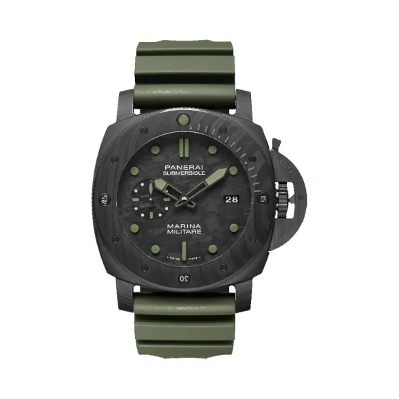 沛纳海/Panerai Carbotech碳纤维复合物料制造 SUBMERSIBLE 潜行系列 自动机械表芯 男表 PAM00961