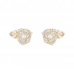 伯爵/Piaget 玫瑰金钻石耳环 - 高级珠宝（G38U0087）