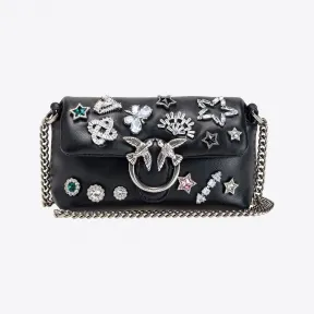 品高/Pinko Micro Love Bag Puff Fancy Pins 手袋 100041A0L2Z99O