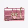 品高/Pinko PINKO Galleria Mini Love Bag One 爬虫层压皮革手袋 100059A0SYP07U