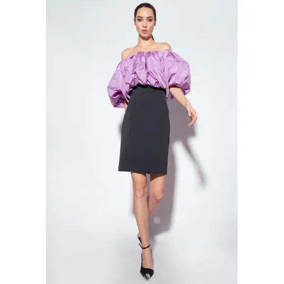 品蔻/Pinko Galleria 塔夫绸迷你连衣裙 100090A0WAZY1