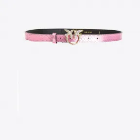 品蔻/Pinko Galleria 薄层压爬行动物皮腰带 100143A0SYP07U