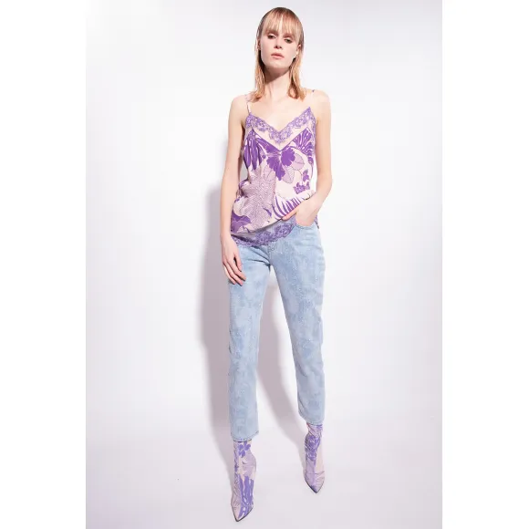 品高/Pinko 全水钻大理石效果修身牛仔裤 100179A0GBZE5