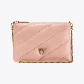 品高/Pinko Flat Bag 绗缝纳帕皮革手包 100252A0F2O81Q